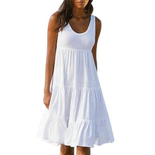 Load image into Gallery viewer, Paneled Solid Sleeveless Beach Midi Dress
