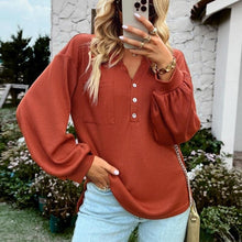 Load image into Gallery viewer, Casual Plain Pullover Blouses Basic Tops
