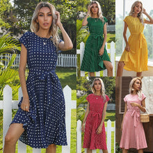 Load image into Gallery viewer, Polka Dot Pleated Dress
