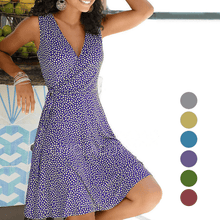Load image into Gallery viewer, Print Sleeveless A-line Knee Length Vacation Dresses
