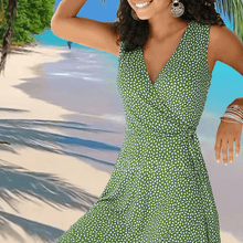 Load image into Gallery viewer, Print Sleeveless A-line Knee Length Vacation Dresses
