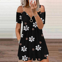 Load image into Gallery viewer, Printed Zip Slip Dress
