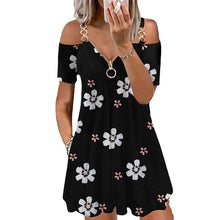 Load image into Gallery viewer, Printed Zip Slip Dress
