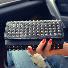 Load image into Gallery viewer, Women Pu Leather Fashion Long Clutch Vintage Punk Cool Wallet
