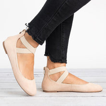 Load image into Gallery viewer, Women Pu Nubuck Flats Casual Ballerina Shoes
