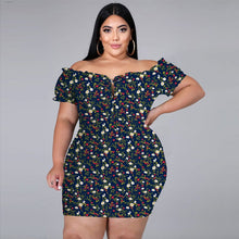 Load image into Gallery viewer, Sexy Off-the-Shoulder Plus Size Dress
