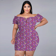 Load image into Gallery viewer, Sexy Off-the-Shoulder Plus Size Dress
