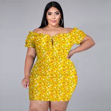 Load image into Gallery viewer, Sexy Off-the-Shoulder Plus Size Dress
