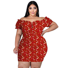 Load image into Gallery viewer, Sexy Off-the-Shoulder Plus Size Dress
