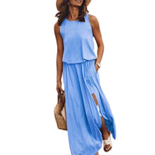 Load image into Gallery viewer, Sleeveless Slit Solid Dress
