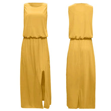 Load image into Gallery viewer, Sleeveless Slit Solid Dress
