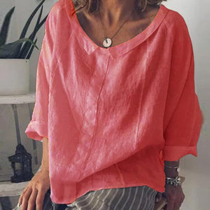 Solid Color Collar Pullover Shirt