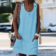 Load image into Gallery viewer, Strap Cotton and Linen Dress
