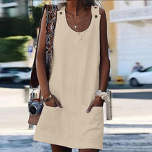 Load image into Gallery viewer, Strap Cotton and Linen Dress
