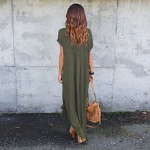 Load image into Gallery viewer, V-neck Slit Long Skirt
