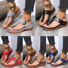 Load image into Gallery viewer, Wedge Heel Flip Flops
