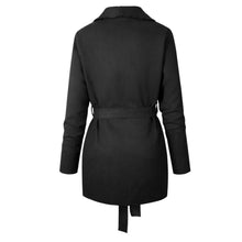 Load image into Gallery viewer, Women Sexy V Neck Belt Lace-up Solid Casual Overcoats
