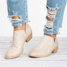 Load image into Gallery viewer, Women Ankle Solid Leather Martin Boots
