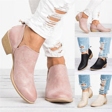 Load image into Gallery viewer, Women Ankle Solid Leather Martin Boots
