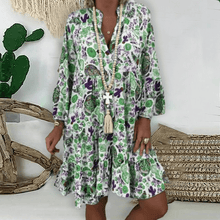 Load image into Gallery viewer, Women&#39;s  Floral Print V Neck Dress
