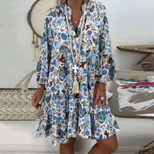 Load image into Gallery viewer, Women&#39;s  Floral Print V Neck Dress
