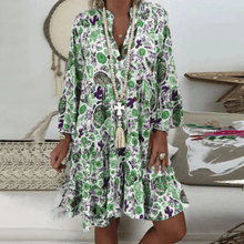 Load image into Gallery viewer, Women&#39;s  Floral Print V Neck Dress
