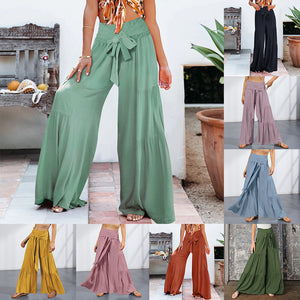 High-waisted Drapey Wide-legged Pants