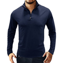 Load image into Gallery viewer, High-neck Long-sleeved Zippered T-shirt
