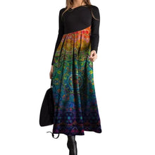 Load image into Gallery viewer, Printed Long Sleeve Slim Fit Dress
