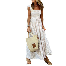 Load image into Gallery viewer, Singing Solo Multi Plaid Smocked Bust Maxi Dress
