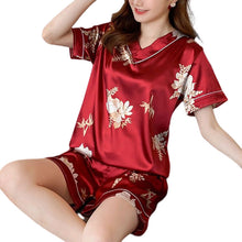 Load image into Gallery viewer, Two-piece Ice Silk Printed Home Clothes

