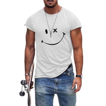 Load image into Gallery viewer, Men&#39;s Smile Round Neck Short Sleeve T-shirt
