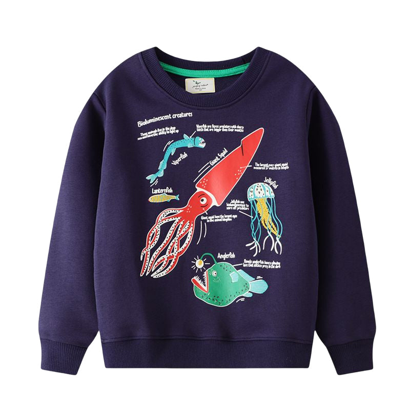 Luminous Round Neck Pullover Children's Sweatshirt
