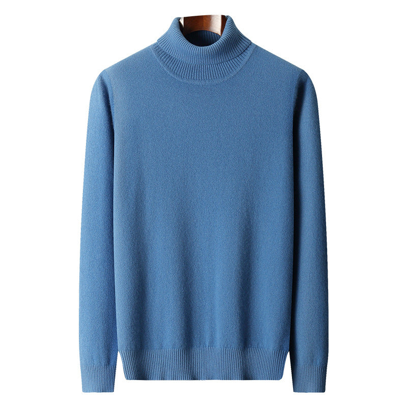 Men's Solid Color Turtleneck Sweater