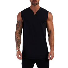 Load image into Gallery viewer, Men&#39;s Summer Single-colored Sports Vest with V-neck
