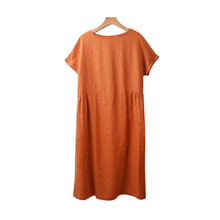 Load image into Gallery viewer, Simple Solid Color Short Sleeve Dress
