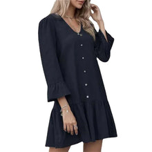 Load image into Gallery viewer, Pleated Bell Sleeve Dress

