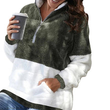 Load image into Gallery viewer, Zip Contrast Plush Jacket
