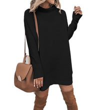 Load image into Gallery viewer, Mid Collar Sweater Dress
