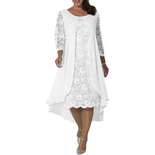Load image into Gallery viewer, Lace Panel Long Sleeve Dress
