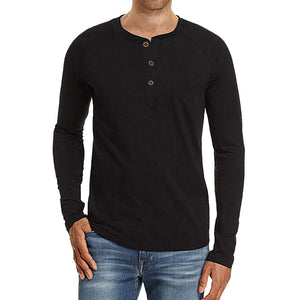 Henley Pullover Long Sleeve T-Shirt