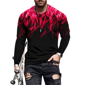 Flame Print Long Sleeve T-Shirt