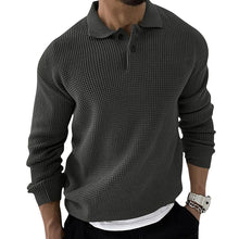 Load image into Gallery viewer, Waffle Lapel Sweater
