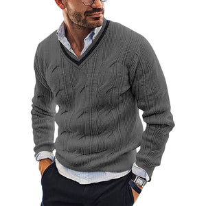 V-Neck Slim Knit Sweater