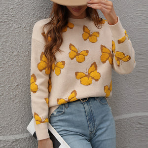 Butterfly Crew Neck Sweater