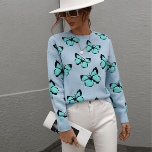 Butterfly Crew Neck Sweater