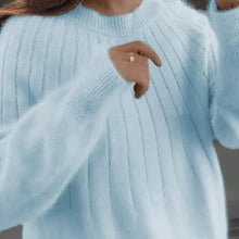 Load image into Gallery viewer, Cashmere Solid Color Fluffy Knitting Sweater
