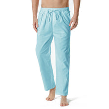 Load image into Gallery viewer, Men’s Cotton Linen Drawstring Pants
