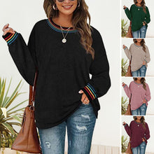 Load image into Gallery viewer, Women&#39;s Solid Color Round Neck Loose Sweatshirt
