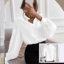 Load image into Gallery viewer, Button Up Stand Collar Long Sleeve Shirt
